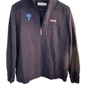 Vineyard Vines Sweatshirt Men's Blue Philllies 1/4 Zip Long Sleeve Sz L
